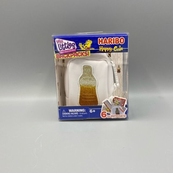Real Littles Haribo Mini Backpack Gold Bears Happy Cola Shopkins 6 Surprises New - Picture 1 of 3